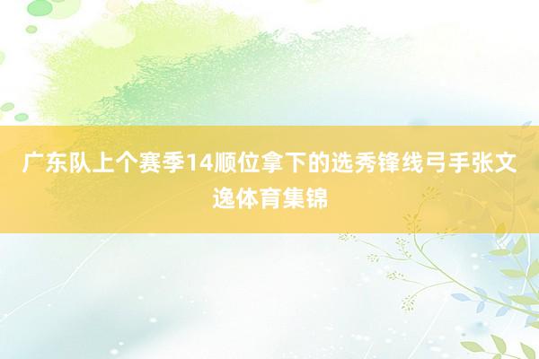 广东队上个赛季14顺位拿下的选秀锋线弓手张文逸体育集锦