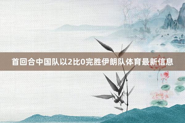首回合中国队以2比0完胜伊朗队体育最新信息