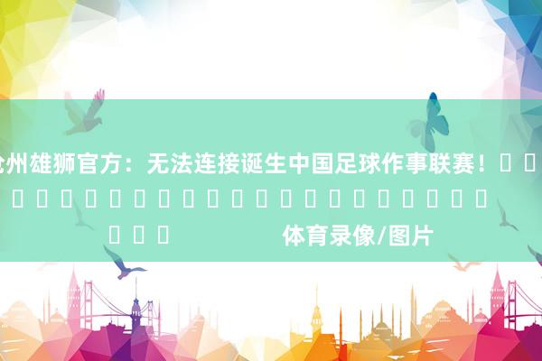 沧州雄狮官方：无法连接诞生中国足球作事联赛！																															                体育录像/图片