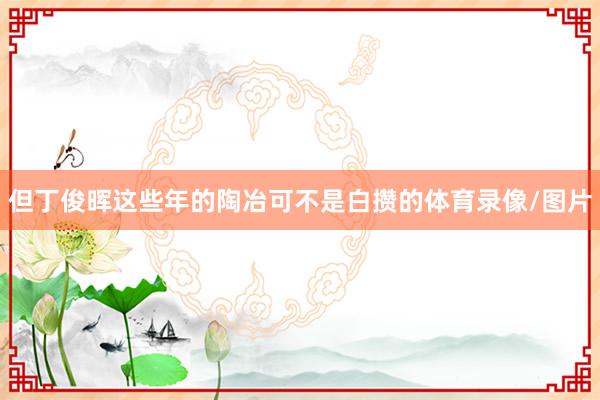 但丁俊晖这些年的陶冶可不是白攒的体育录像/图片