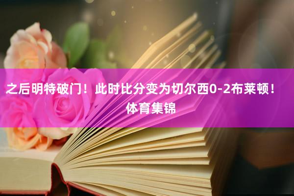 之后明特破门！此时比分变为切尔西0-2布莱顿！    体育集锦