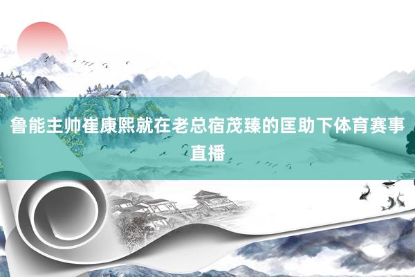 鲁能主帅崔康熙就在老总宿茂臻的匡助下体育赛事直播