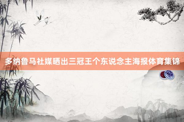 多纳鲁马社媒晒出三冠王个东说念主海报体育集锦