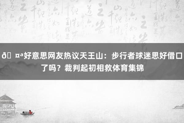 🤪好意思网友热议天王山：步行者球迷思好借口了吗？裁判起初相救体育集锦