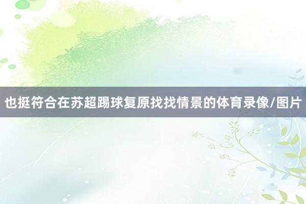 也挺符合在苏超踢球复原找找情景的体育录像/图片