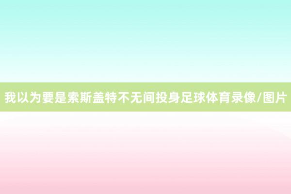 我以为要是索斯盖特不无间投身足球体育录像/图片