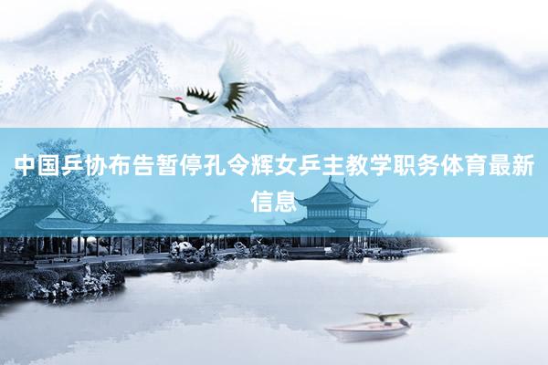 中国乒协布告暂停孔令辉女乒主教学职务体育最新信息