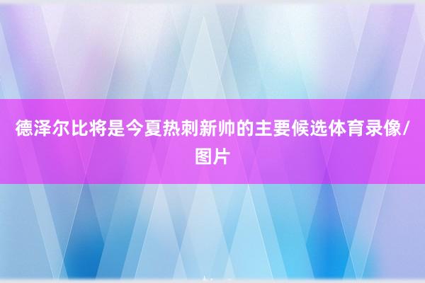 德泽尔比将是今夏热刺新帅的主要候选体育录像/图片