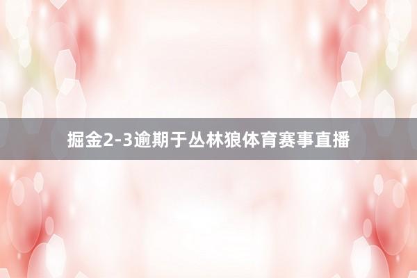 掘金2-3逾期于丛林狼体育赛事直播